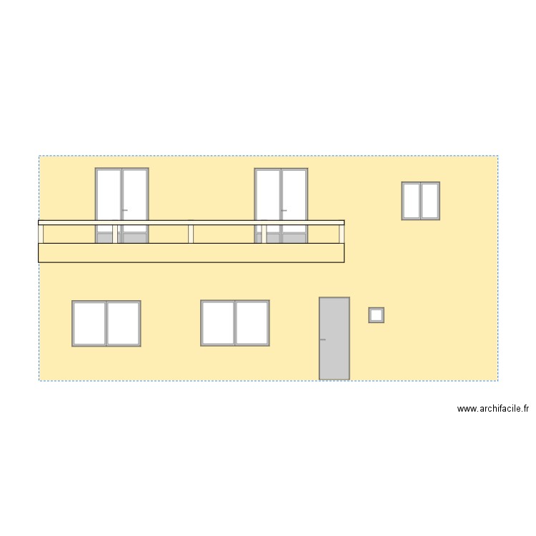 facade sud. Plan de 0 pièce et 0 m2