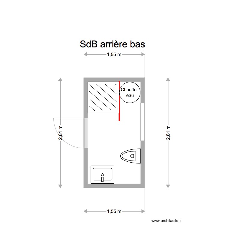 SDB ARRIERE BAS 1. Plan de 0 pièce et 0 m2