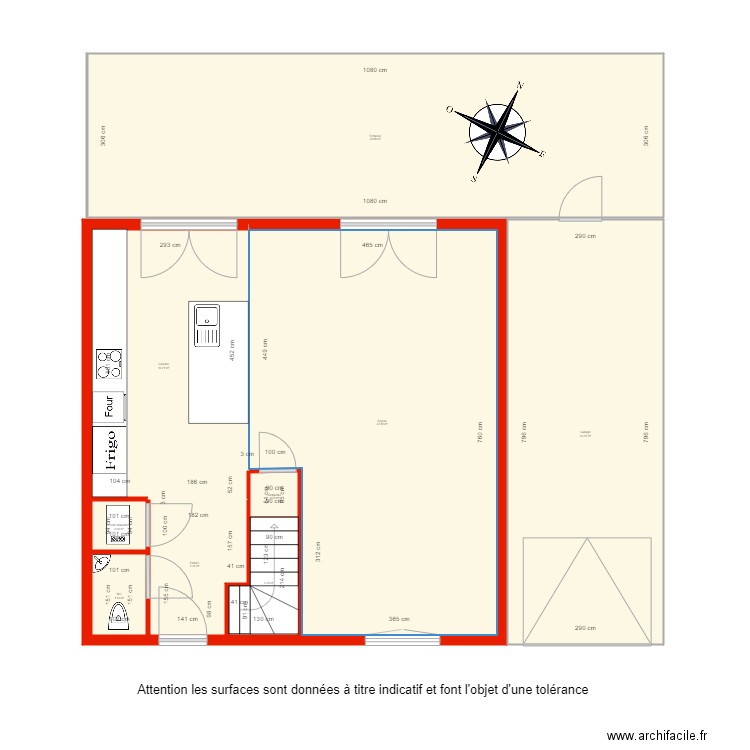 BI 3625 rdc côté. Plan de 0 pièce et 0 m2