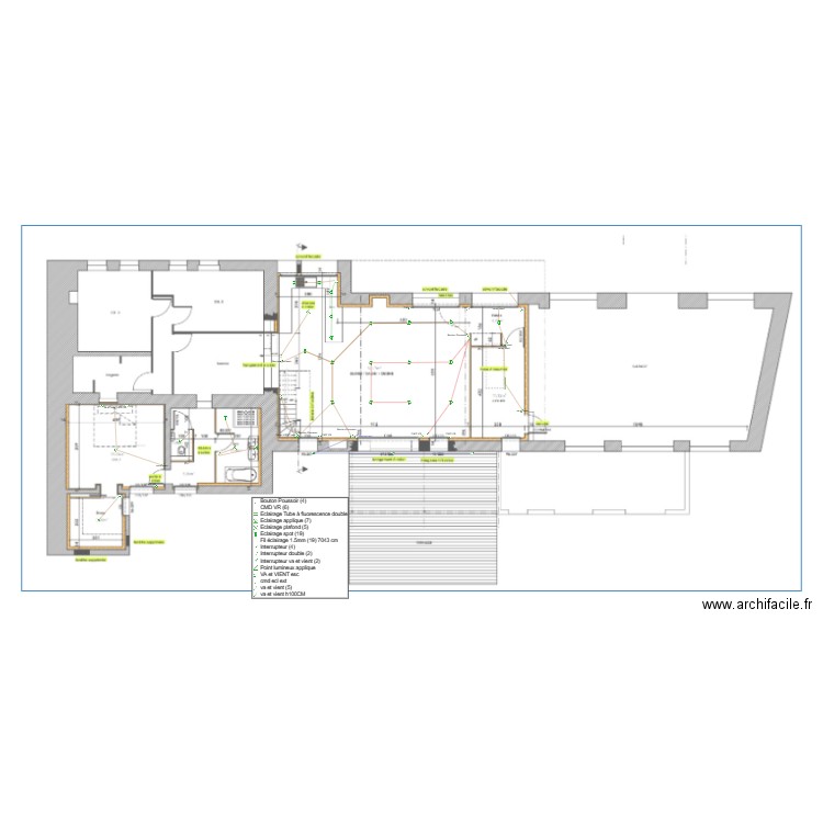 Implantation Eclairage. Plan de 0 pièce et 0 m2
