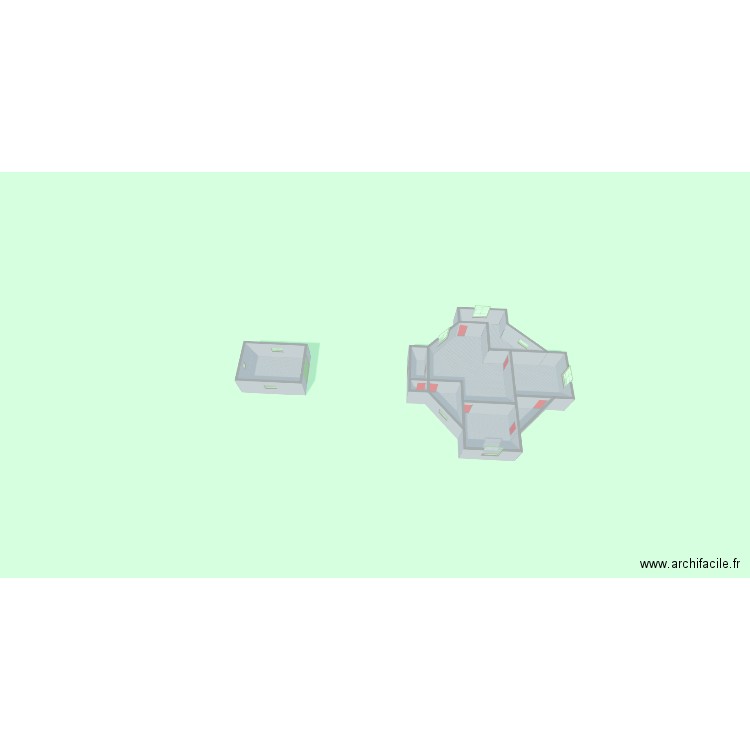 Octogone Miradom. Plan de 9 pièces et 159 m2