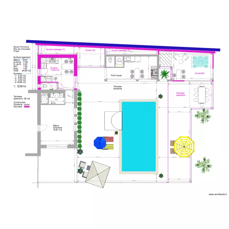 Studio Picholine Projet 3. Plan de 