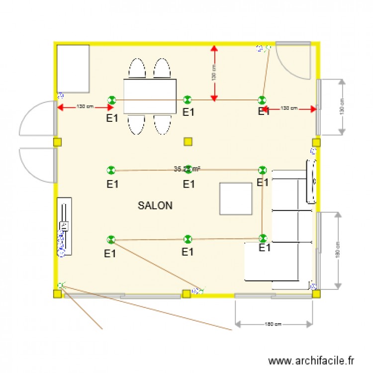 électricité SALON. Plan de 0 pièce et 0 m2