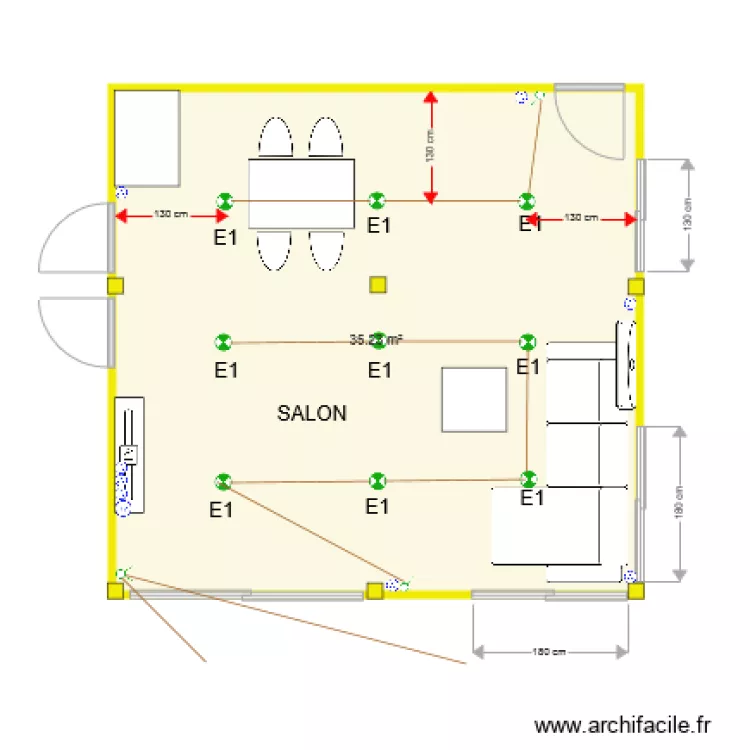 électricité SALON. Plan de électricité SALON. Plan de