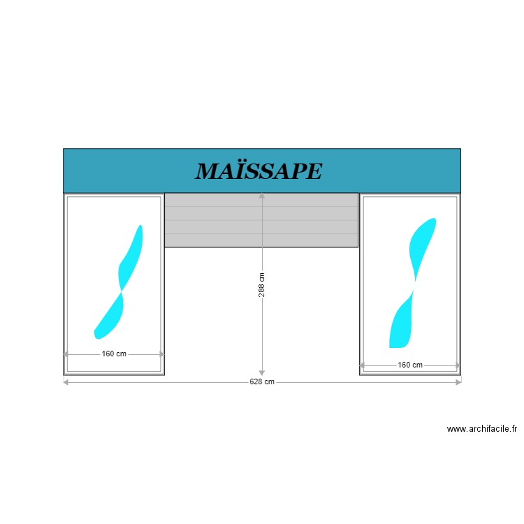 Façade MAÏSSAPE. Plan de 0 pièce et 0 m2