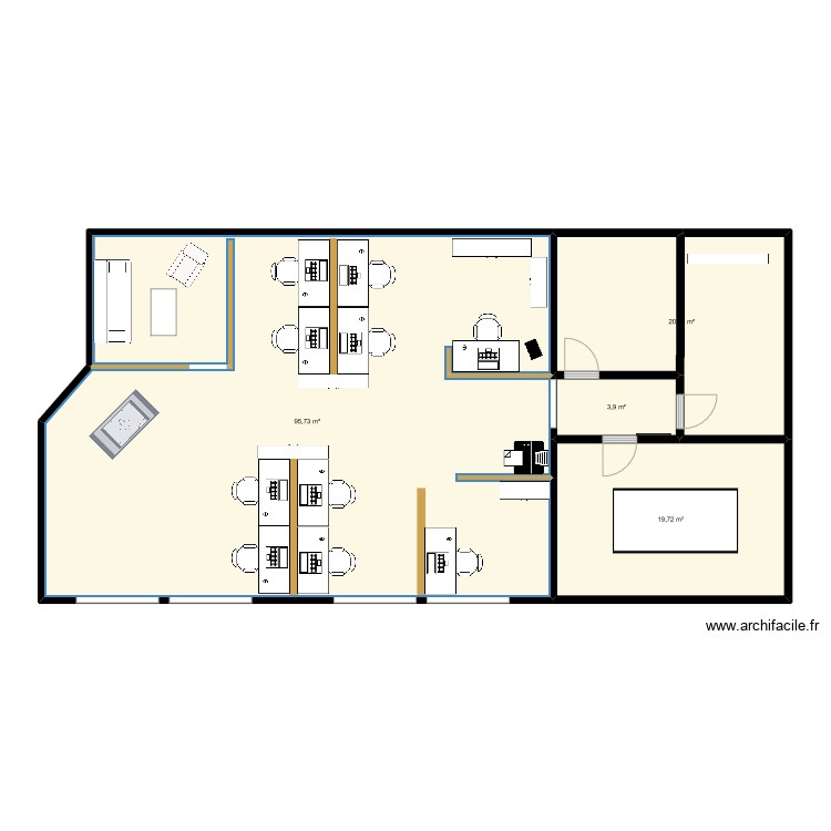 Bureau . Plan de 0 pièce et 0 m2