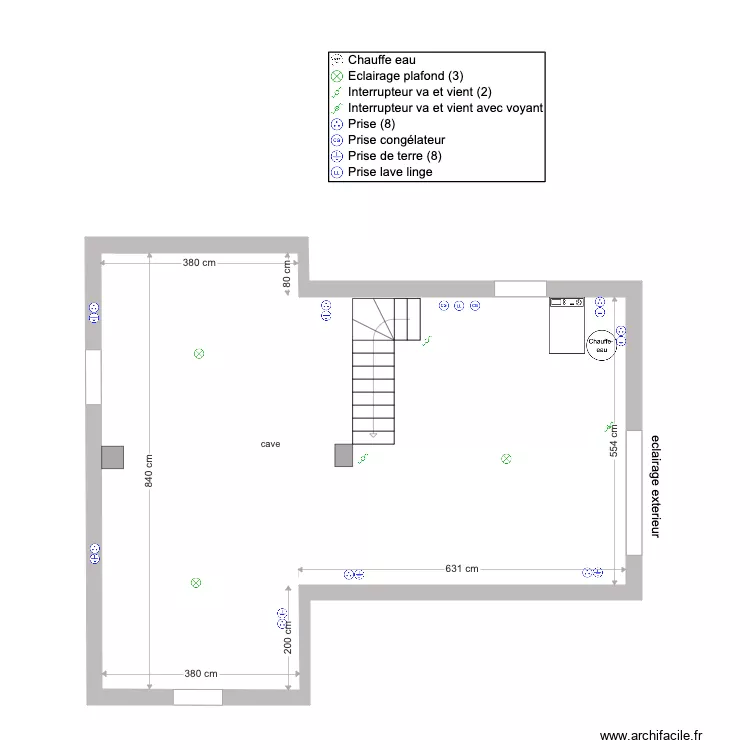 CAVE GUIMAEC. Plan de 