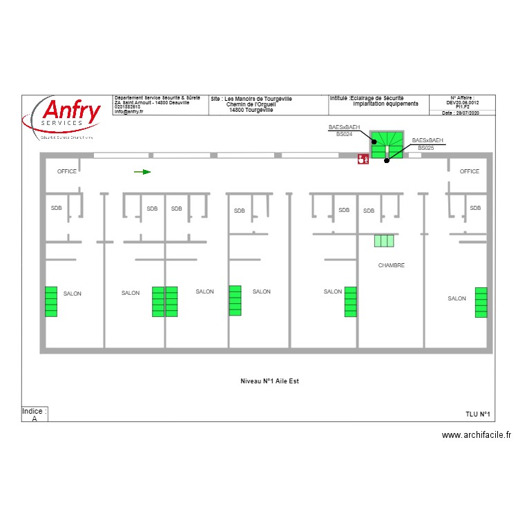 Mannoir Tourgéville N1 Aile Est. Plan de 0 pièce et 0 m2