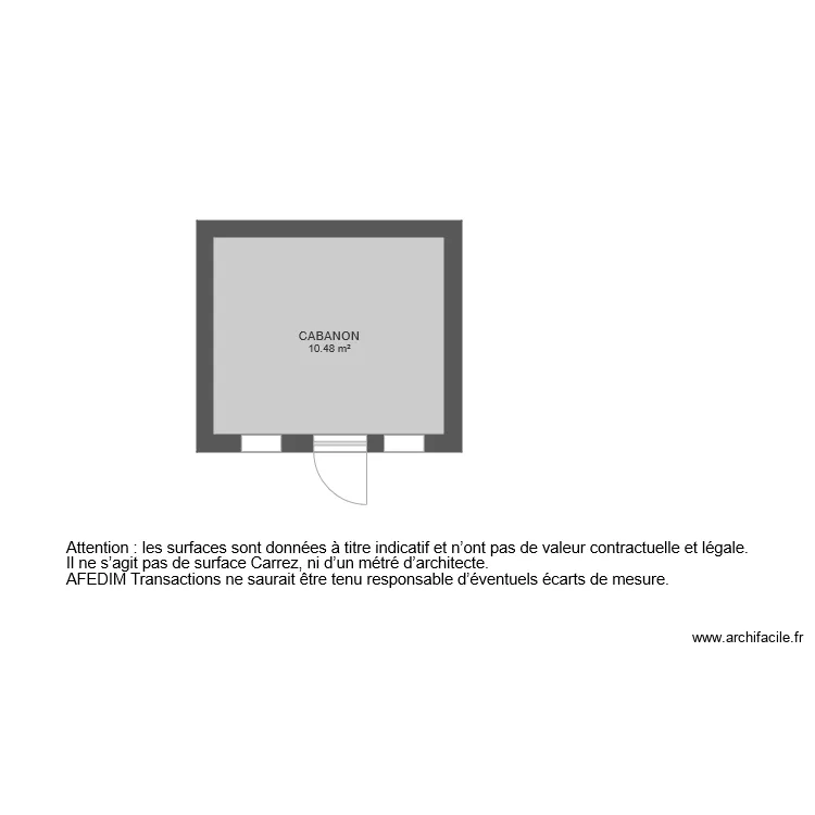 cabanon bi 6585 . Plan de 