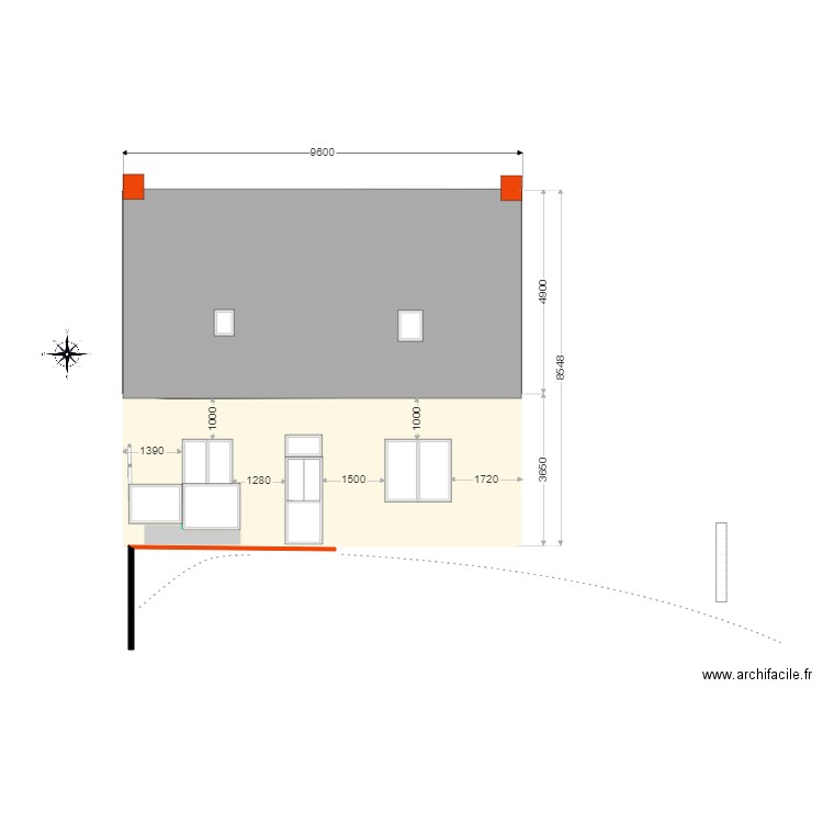 VUE DE FACE 1. Plan de 0 pièce et 0 m2