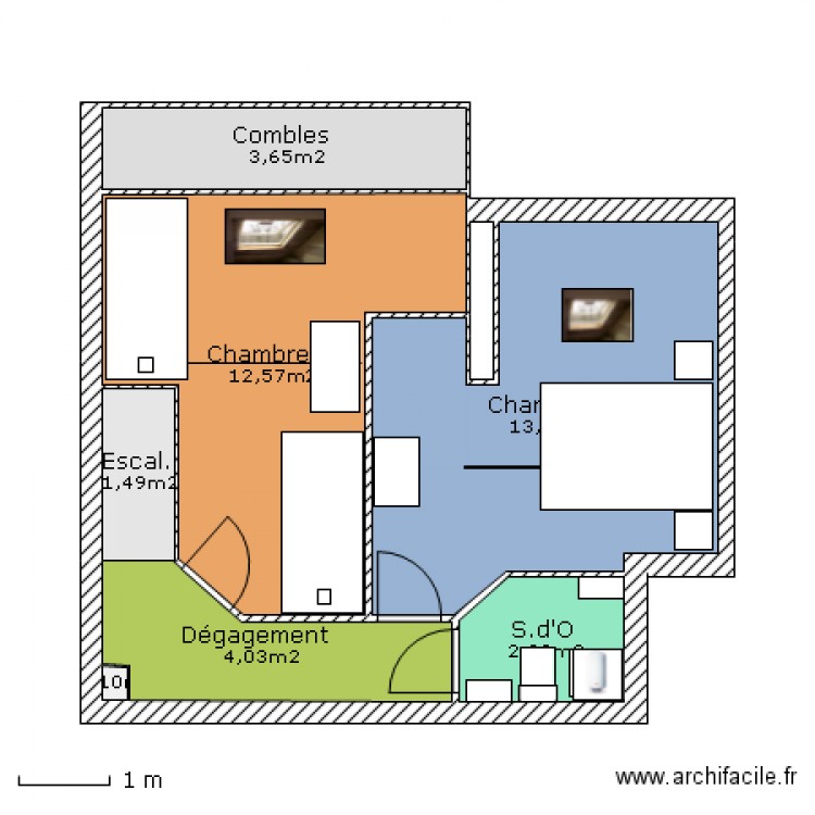 P.Etage3 modifé. Plan de 0 pièce et 0 m2