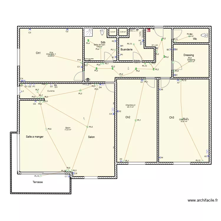 appart chera. Plan de 