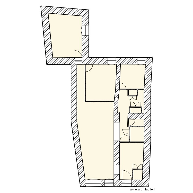 FENOUILLET ETAGE 1. Plan de 11 pièces et 88 m2