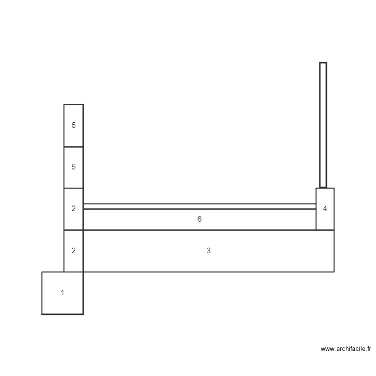 Terrasse étapes. Plan de 0 pièce et 0 m2