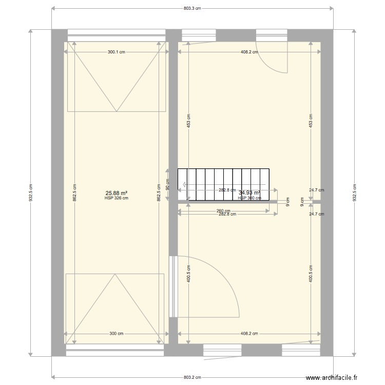 REZ SITUATION EXISTANT. Plan de 0 pièce et 0 m2