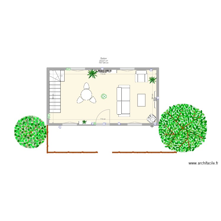 PLAN SALON MEYMAC + terrasse. Plan de 0 pièce et 0 m2