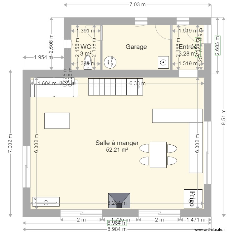 CJ LF PLAN 9 X 7 OPTION  GARAGE MF FACADE NORD a. Plan de 0 pièce et 0 m2