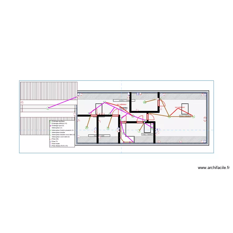 DARMIAN-PLAN ELECTRIQUE COMBLES. Plan de 