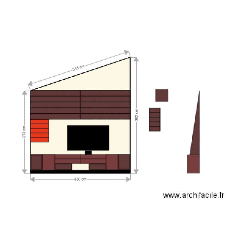 biblio totale gauche. Plan de 0 pièce et 0 m2