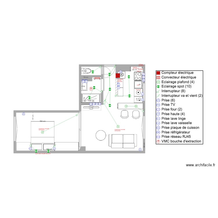 harroche plan elec. Plan de 0 pièce et 0 m2