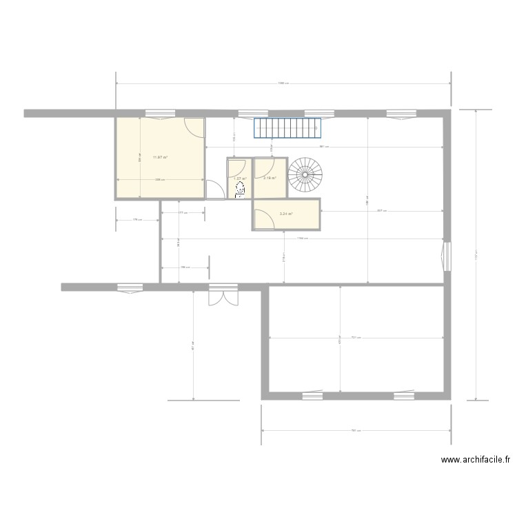 cotation étage. Plan de 0 pièce et 0 m2