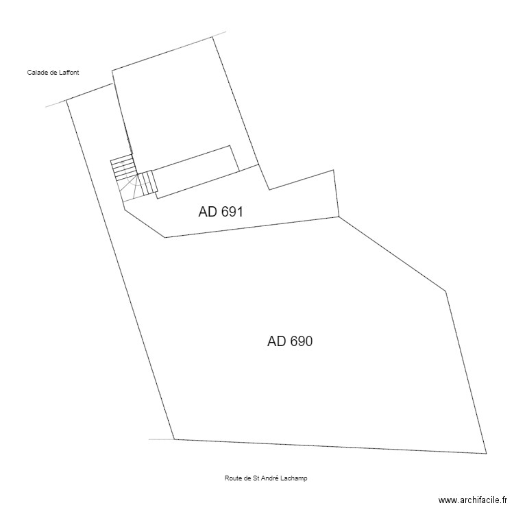 RIBES PLAN de MASSE. Plan de 3 pièces et 20 m2