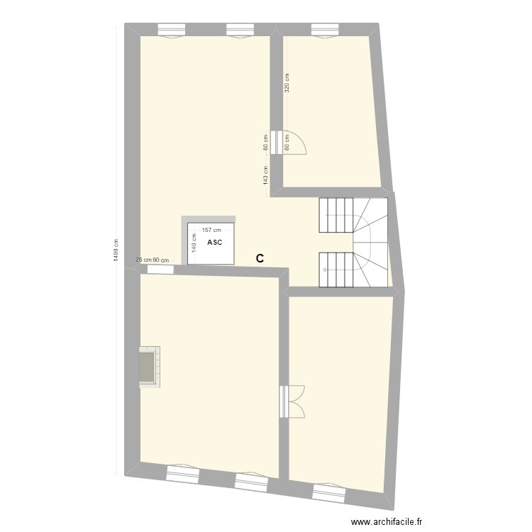 PROJET    2° ETAGE  ouvertures refend. Plan de 0 pièce et 0 m2
