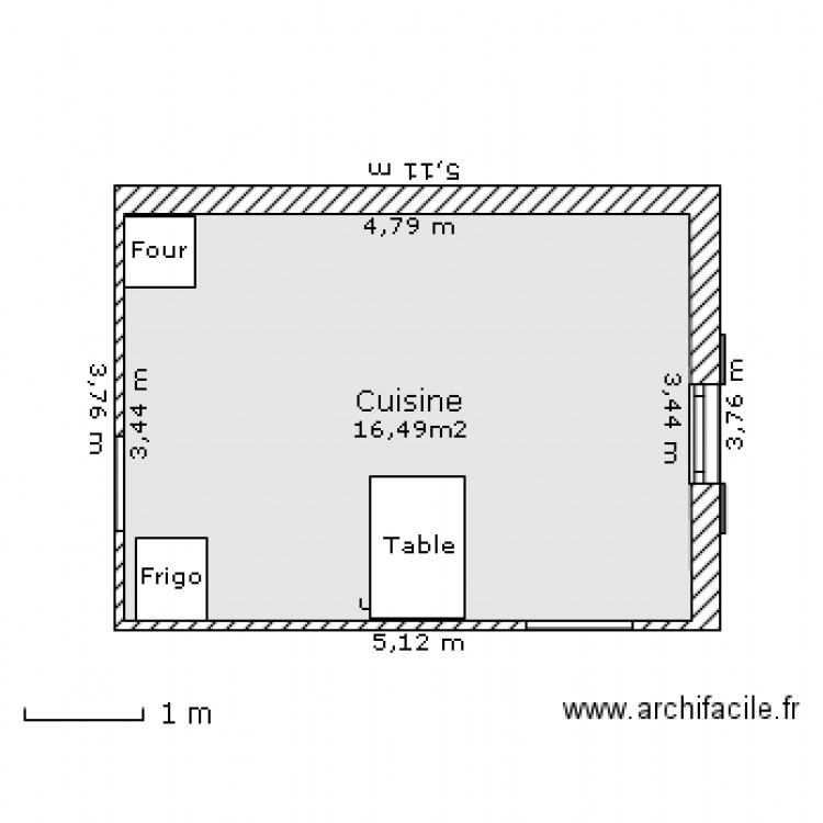 Cuisine 01. Plan de 0 pièce et 0 m2