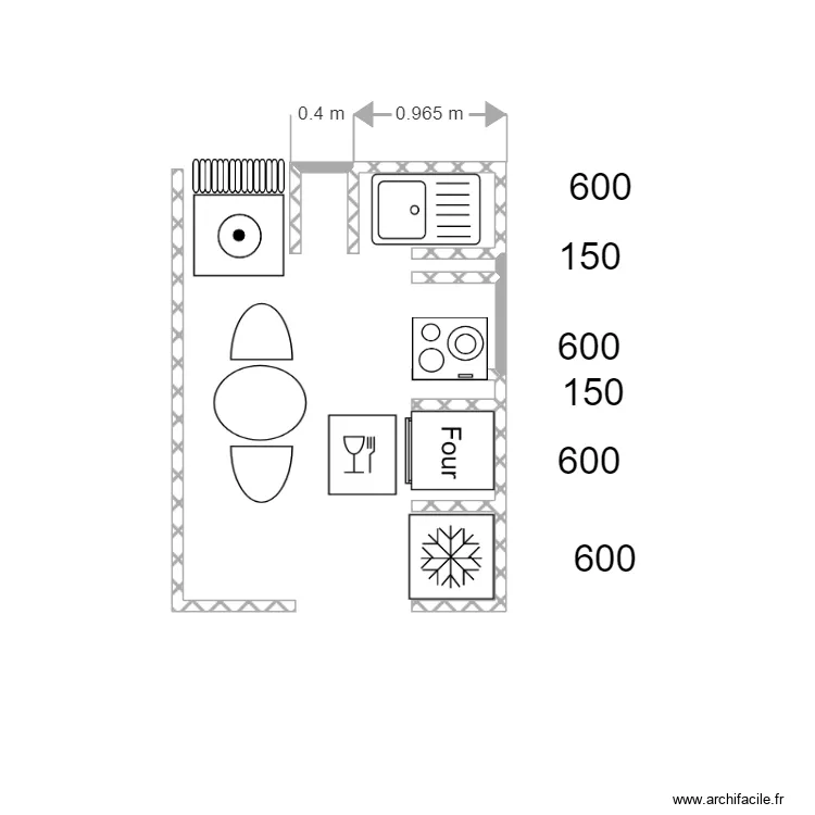 Cuisine Laurent. Plan de 