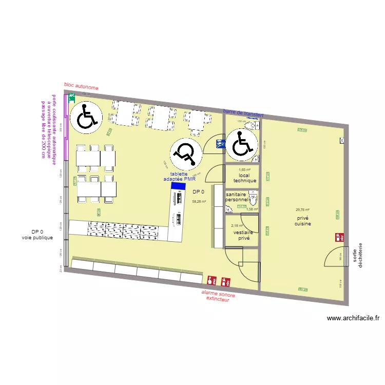 POKA LOHA APRES TRAVAUX ESPACE ROTATION. Plan de POKA LOHA APRES TRAVAUX ESPACE ROTATION. Plan de