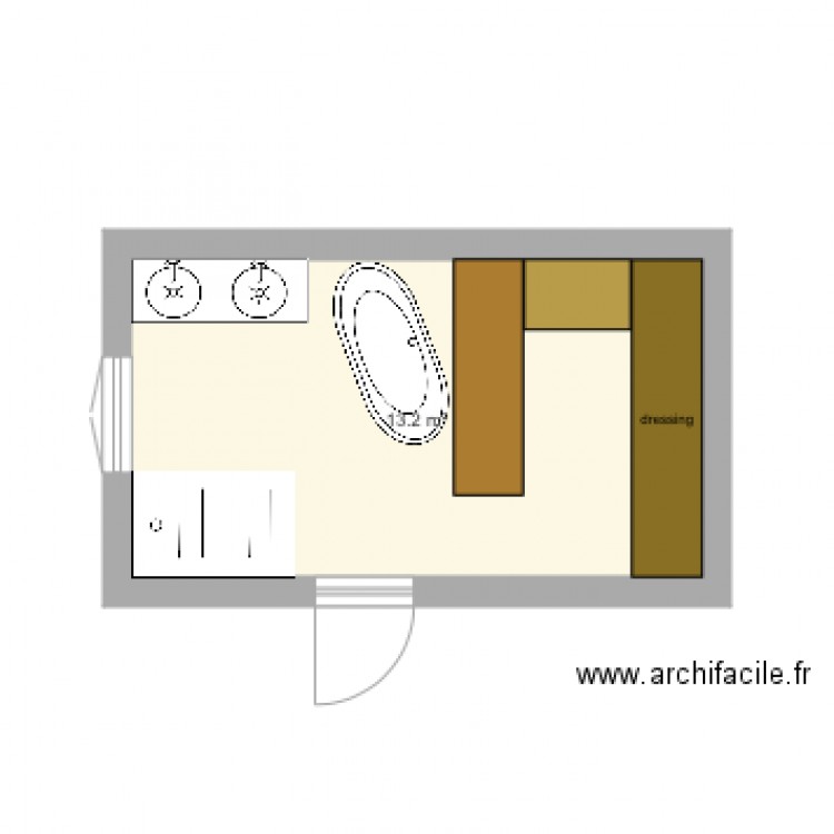 sdb 1. Plan de 0 pièce et 0 m2