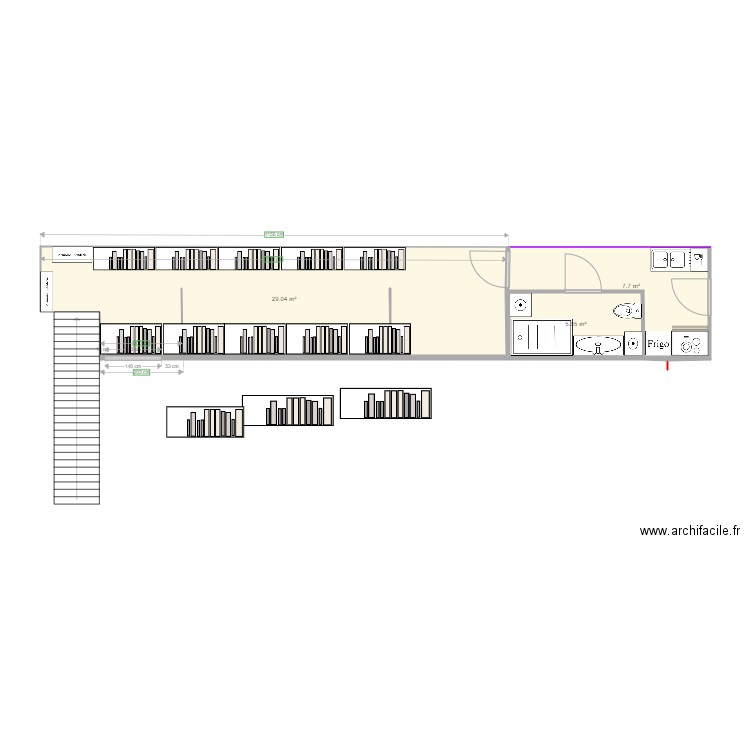 mezzanine stockage v1. Plan de 0 pièce et 0 m2