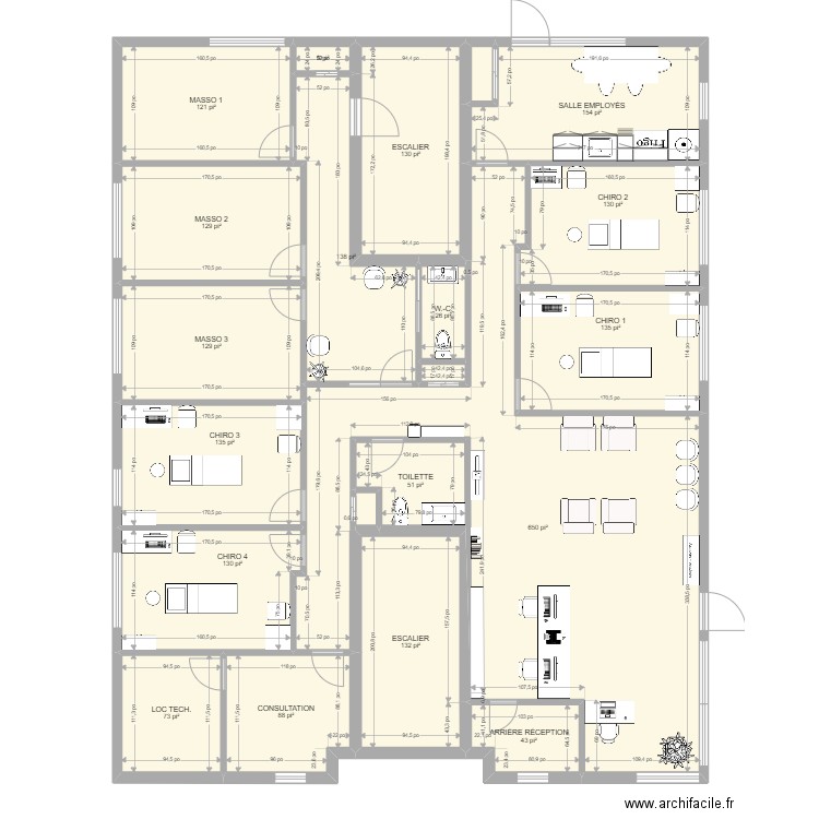 Nouvelle clinique septembre 2021 version architecte 2. Plan de 0 pièce et 0 m2