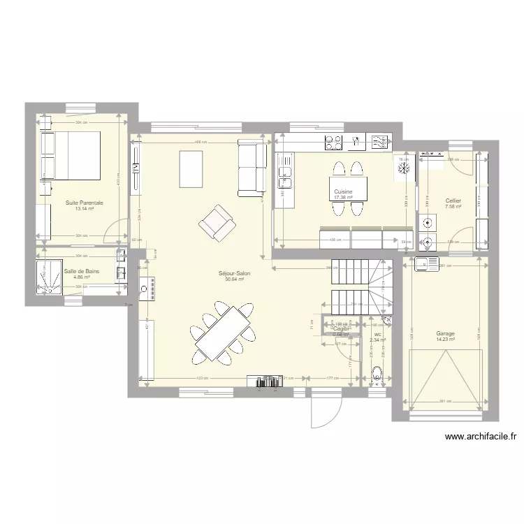 Pavillon RdC. Plan de 