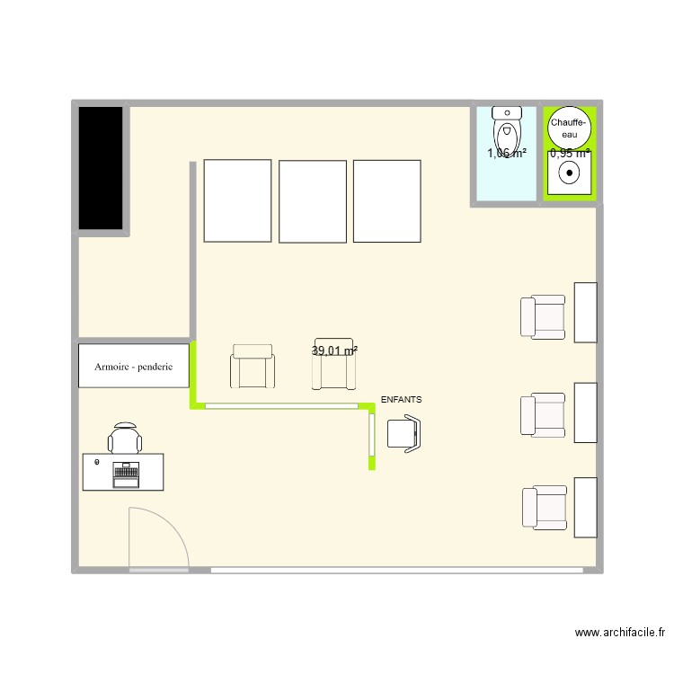 Salon tine. Plan de 0 pièce et 0 m2