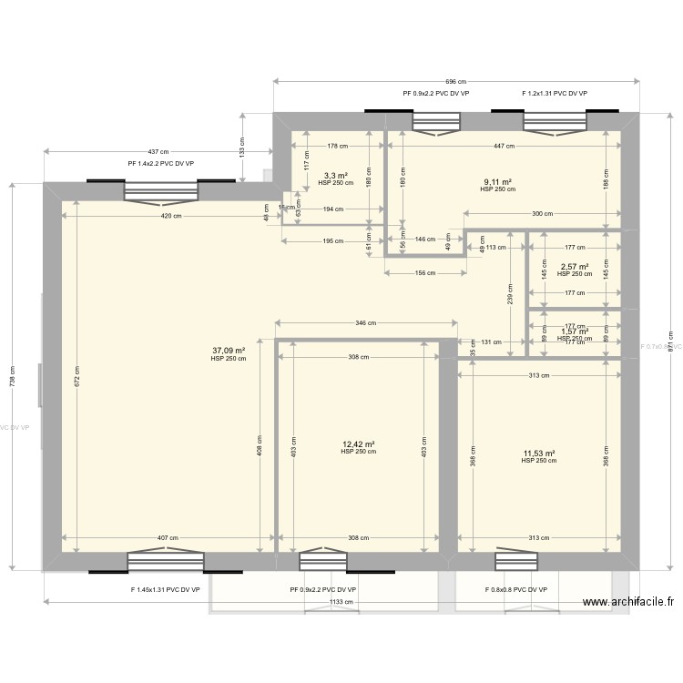 Browaeys saint Étienne cuines ok. Plan de 17 pièces et 215 m2