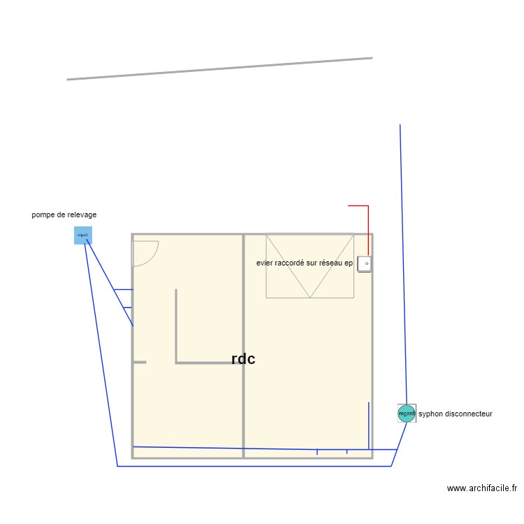 rossi ass. Plan de 2 pièces et 52 m2