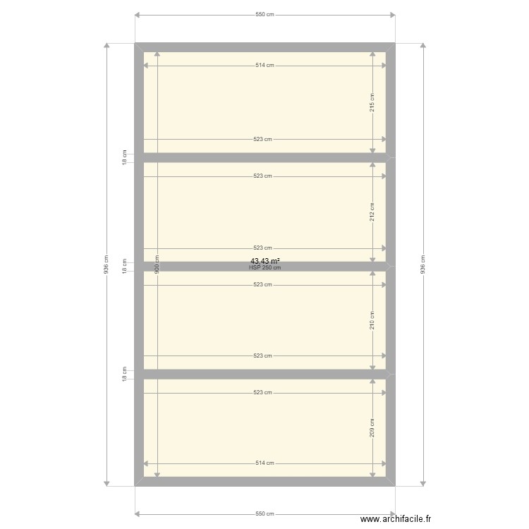 meuble chaussure. Plan de 1 pièce et 43 m2