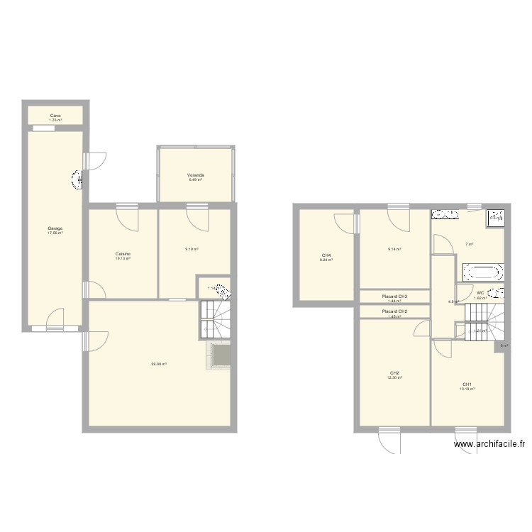 Plan RDC Maison MONTBELIARD. Plan de 0 pièce et 0 m2