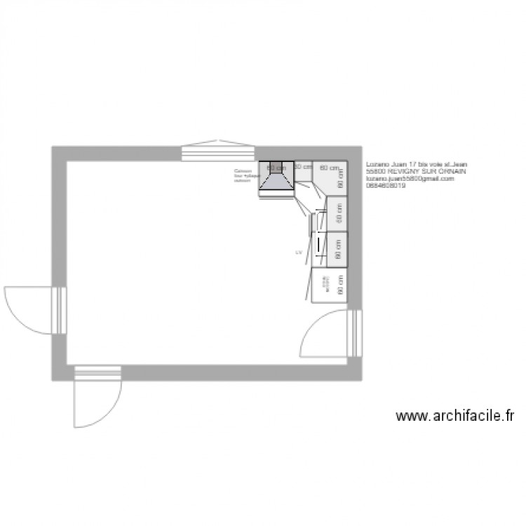 cuisine BLR3. Plan de 0 pièce et 0 m2