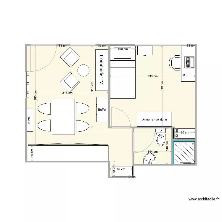 appartement maman. Plan de 
