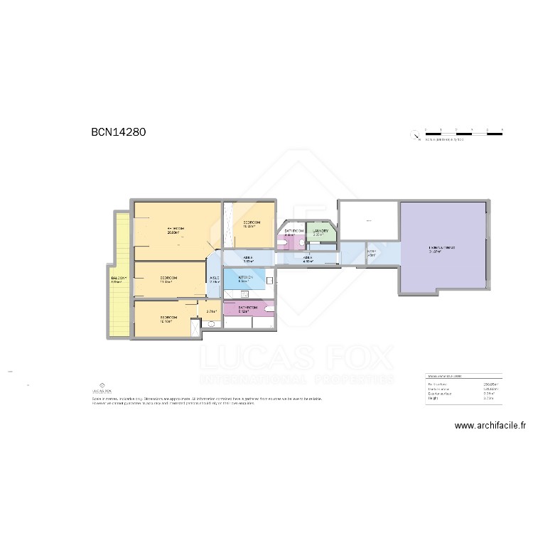 CDC 332. Plan de 1 pièce et 39 m2