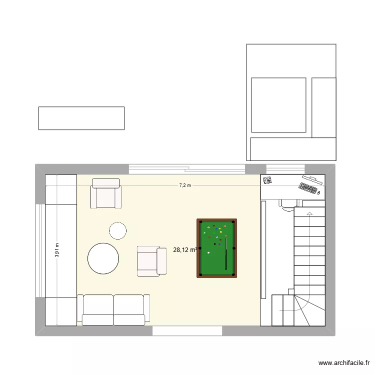 GD SALON 4. Plan de 