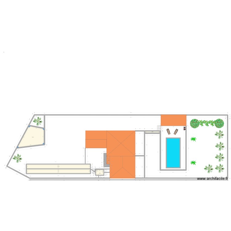 Maison. Plan de 5 pièces et 101 m2