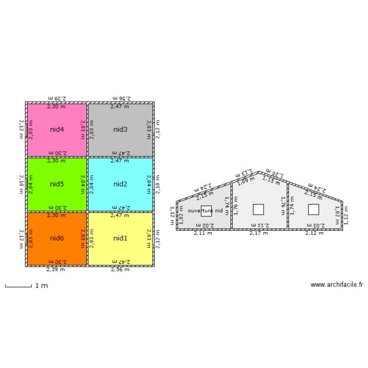 nids volière. Plan de 0 pièce et 0 m2