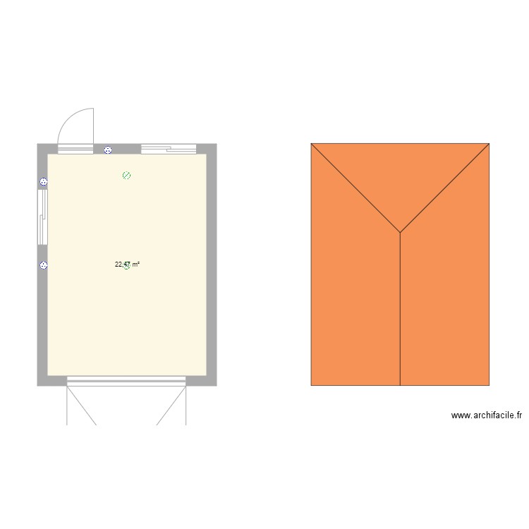 GARAGE ST CO 1. Plan de 1 pièce et 22 m2