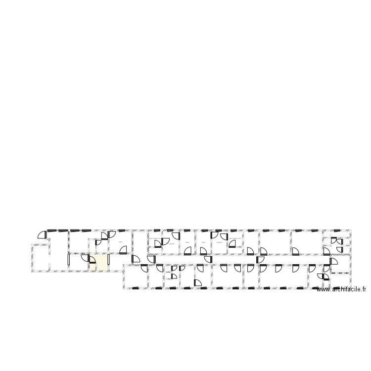 IMP  STUDIO  LEERS DETECTION INCENDIE épuré 1er. Plan de 34 pièces et 211 m2