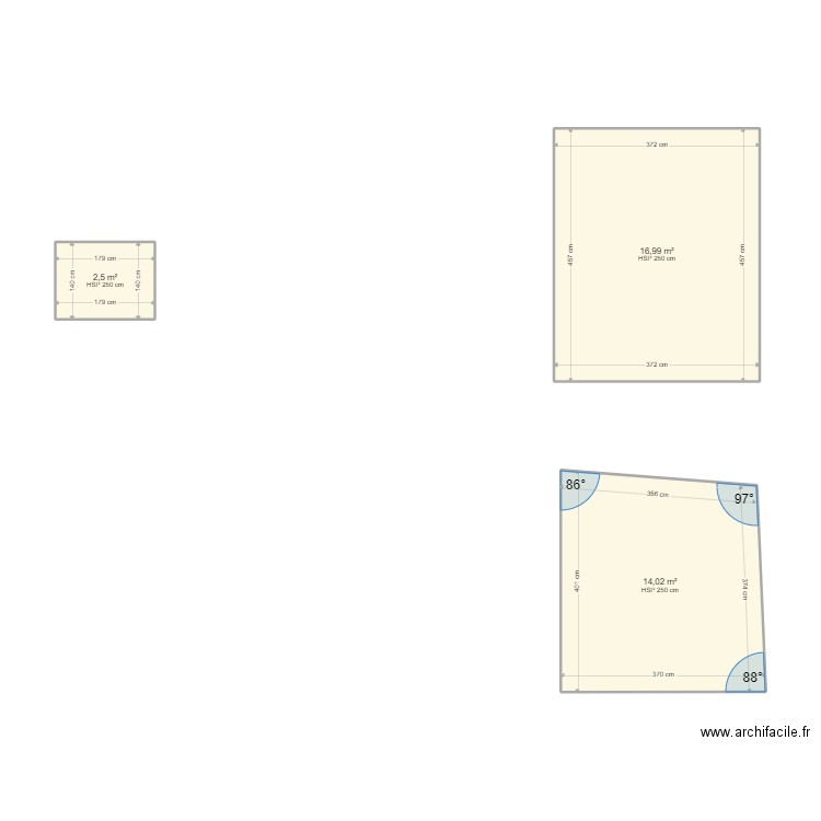 SEP Rosuel   Yesss Gonesse. Plan de 3 pièces et 34 m2