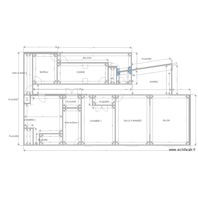 131 KOENIG. Plan de 16 pièces et 158 m2