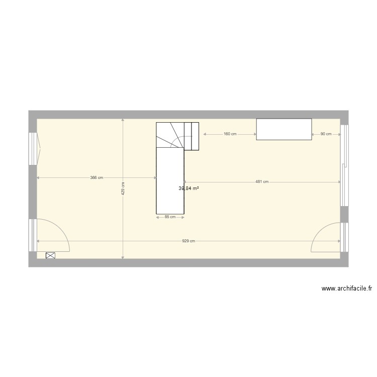 MuretBarry0BasicTremis. Plan de 1 pièce et 40 m2